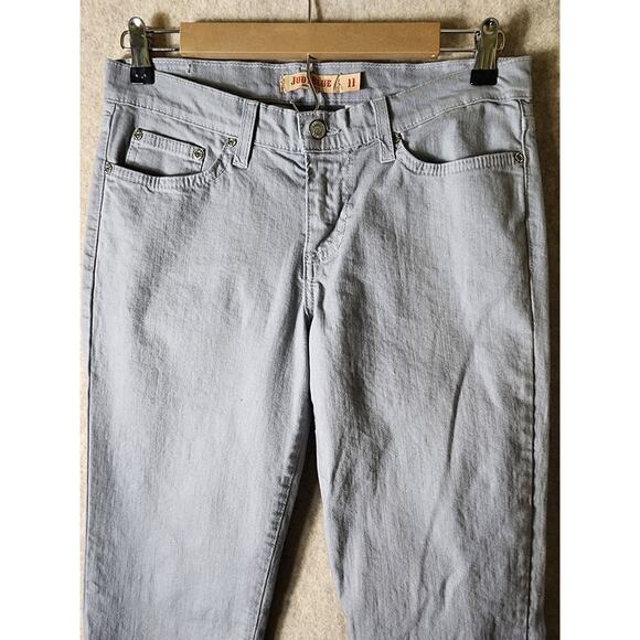 JUDY BLUE Gray Mid-Rise Lightweight Stretch Straight Jeans SZ 11 (32" inseam) - Picture 3 of 7